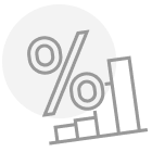 icon illustration of a percent sign